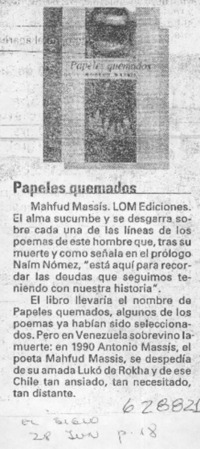 Papeles quemados