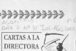 Cartas a la directora  [artículo]