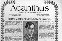 Sesenta años del Premio Nacional de Literatura  [artículo] Mario Noceti Zerega