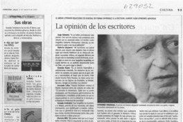 La opinión de los escritores  [artículo]