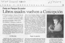 Libros usados vuelven a Concepción  [artículo]
