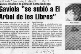 Gaviola, "se subió a El árbol de los libros"  [artículo]