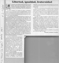 Libertad, igualdad, fraternidad  [artículo] Hernán Constanzo González