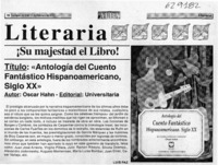 "Antología del cuento fantástico hispanoamericano, siglo XX"  [artículo] Luis Paz