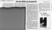 Alvaro Ruiz en su poesía  [artículo] Marino Muñoz Lagos