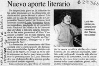 Nuevo aporte literario  [artículo]