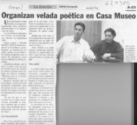 Organizan velada poética en Casa Museo  [artículo]