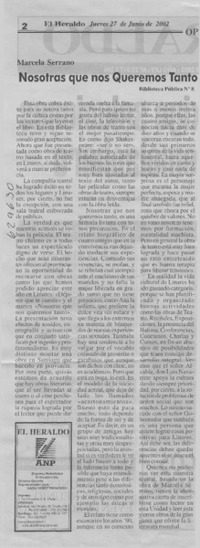 Nosotras que nos queremos tanto  [artículo]