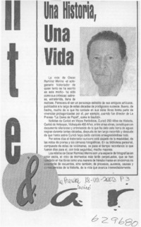 Una historia, una vida  [artículo]