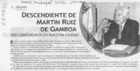 Descendiente de Martín Ruiz de Gamboa  [artículo]