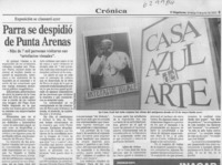 Parra se dspidió de Punta Arenas  [artículo]