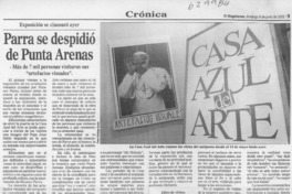 Parra se dspidió de Punta Arenas  [artículo]