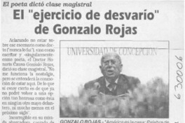 El "ejercicio de desvarío" de Gonzalo Rojas  [artículo]