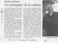 Un trabajador de la cultura  [artículo]