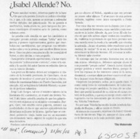 ¿Isabel Allende? No  [artículo] Tito Matamala