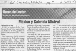 México y Gabriela Mistral  <artículo> Juan Meza Sepúlveda