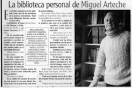 La biblioteca personal de Miguel Arteche  [artículo]