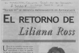 El retorno de Liliana Ross  [artículo] Yuri Rojo Galleguillos