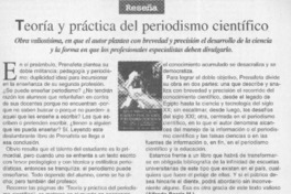 Teoría y práctica del periodismo científico  [artículo] Alfredo Barría M.