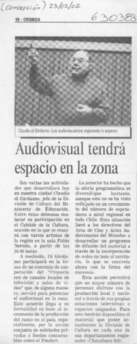 Audiovisual tendrá espacio en la zona  [artículo]