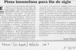 Pieza inconclusa para fin de siglo  [artículo] Ramón Riquelme