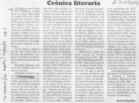 Crónica literaria  [artículo] Ramón Riquelme