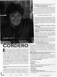 ¿Quién es? la doctora Cordero  [artículo]