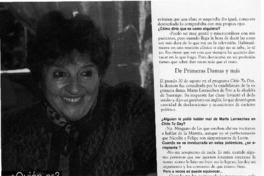 ¿Quién es? la doctora Cordero  [artículo]