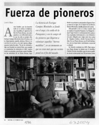 Fuerza de pioneros  [artículo] Loreto Daza
