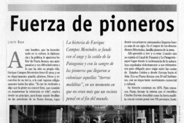 Fuerza de pioneros  [artículo] Loreto Daza