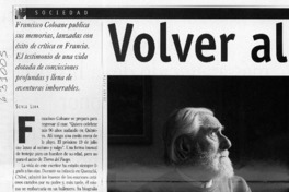 Volver al mar  [artículo] Sonia Lira