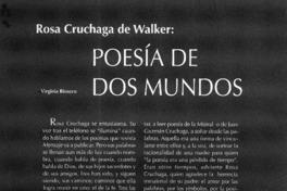 Poesía de dos mundos  [artículo] Virginia Rioseco