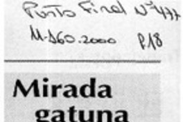Mirada gatuna  [artículo] Antonio J. Salgado