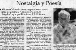 Nostalgia y poesía