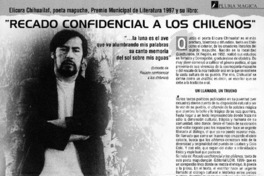"Recado confidencial a los chilenos"  [artículo]