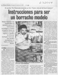 Instrucciones para ser un borracho modelo  [artículo] Rodrigo Castillo
