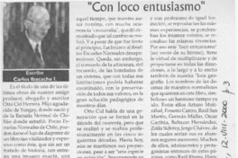 "Con loco entusiasmo"  [artículo] Carlos René Ibacache I.