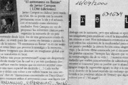 "El astronauta en llamas" de Javier Campos  [artículo] Alvaro Bisama