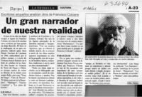 Un gran narrador de nuestra realidad  [artículo] Félix Núñez