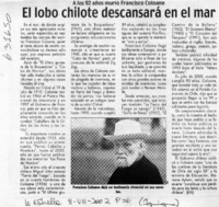 El lobo chilote descansará en el mar  [artículo]