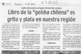 Libro de la "geisha chilena" es grito y plata en nuestra región  [artículo]