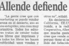 Isabel Allende defiende su calidad  [artículo]