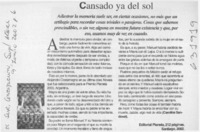 Cansado ya del sol  [artículo] Carolina Sandoval