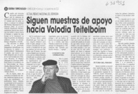 Siguen muestras de apoyo hacia Volodia Teitelboim  [artículo]