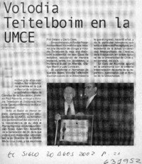 Volodia Teitelboim en la UMCE  [artículo]