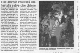 Luis Alarcón realizará una tertulia sobre cine chileno