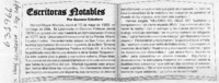 Escritoras notables  [artículo] Azucena Caballero Herrera