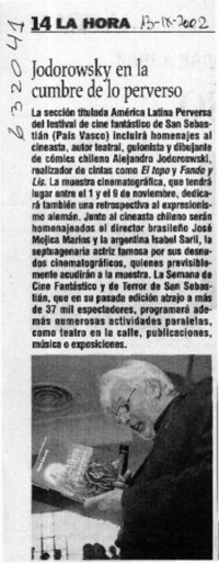 Jodorowsky en la cumbre de lo perverso  [artículo]