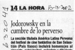 Jodorowsky en la cumbre de lo perverso  [artículo]