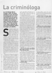 La criminóloga  [artículo]